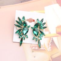 Baroque Style Flower Alloy Plating Inlay Artificial Gemstones Women's Ear Studs main image 4
