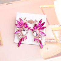 Baroque Style Flower Alloy Plating Inlay Artificial Gemstones Women's Ear Studs main image 3