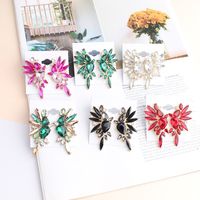 Baroque Style Flower Alloy Plating Inlay Artificial Gemstones Women's Ear Studs main image 6