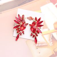 Baroque Style Flower Alloy Plating Inlay Artificial Gemstones Women's Ear Studs sku image 6