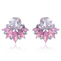 Lady Flower Alloy Plating Inlay Acrylic Women's Ear Studs sku image 8