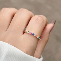 Casual Simple Style Round Alloy Plating Inlay Zircon Women's Open Ring main image 6