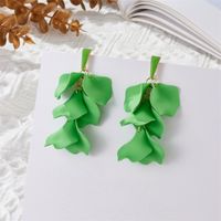 Sweet Simple Style Petal Arylic Stoving Varnish Women's Drop Earrings sku image 3