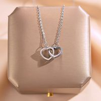 Ig Style Sweet Four Leaf Clover Butterfly Shell Titanium Steel Plating Inlay Opal Shell Zircon Pendant Necklace sku image 53