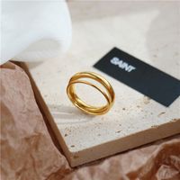 Elegant Retro Streetwear Geometric Titanium Steel Rings main image 6