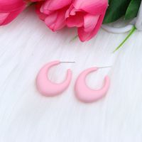 Retro Simple Style Water Droplets Arylic Spray Paint Women's Ear Studs sku image 2
