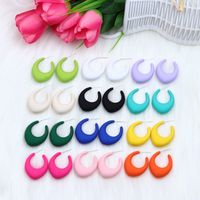 Retro Simple Style Water Droplets Arylic Spray Paint Women's Ear Studs main image 1