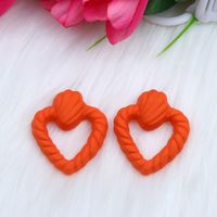 1 Pair Ig Style Modern Style Stripe Heart Shape Hollow Out Arylic Ear Studs sku image 11