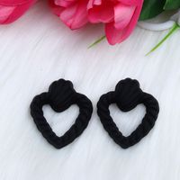 1 Pair Ig Style Modern Style Stripe Heart Shape Hollow Out Arylic Ear Studs main image 5