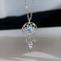 Glam Dreamcatcher Alloy Tassel Plating Inlay Artificial Gemstones Women's Pendant Necklace main image 1