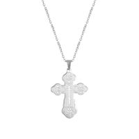 Retro Simple Style Cross Stainless Steel Plating Pendant Necklace sku image 1