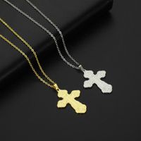 Retro Simple Style Cross Stainless Steel Plating Pendant Necklace main image 1