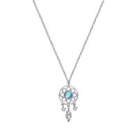 Glam Dreamcatcher Alloy Tassel Plating Inlay Artificial Gemstones Women's Pendant Necklace main image 2