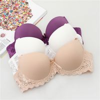 Solid Color Underwire Bra Sexy Stereotype Gather Breathable Bra main image 1