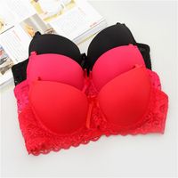 Solid Color Underwire Bra Sexy Stereotype Gather Breathable Bra main image 2