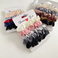 Women's Simple Style Ditsy Floral Solid Color Satin Hair Tie main image 4