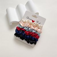 Women's Simple Style Ditsy Floral Solid Color Satin Hair Tie sku image 2