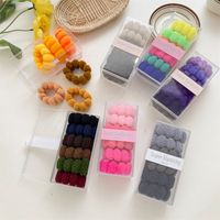 Basic Solid Color Plush Hair Tie main image 1