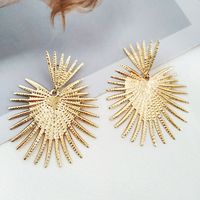 1 Pair Vacation Square Maple Leaf Heart Shape Plating Alloy Drop Earrings sku image 9