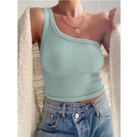 Women's Vest Sleeveless T-shirts Casual Sexy Simple Style Solid Color main image 4