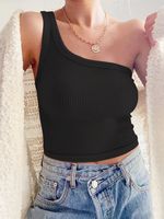 Women's Vest Sleeveless T-shirts Casual Sexy Simple Style Solid Color main image 3