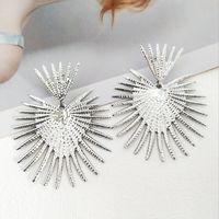 1 Pair Vacation Square Maple Leaf Heart Shape Plating Alloy Drop Earrings sku image 2