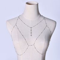 Wholesale Jewelry Simple Style Solid Color Metal Rhinestones Body Chain main image 1