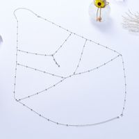 Wholesale Jewelry Simple Style Solid Color Metal Rhinestones Body Chain main image 3