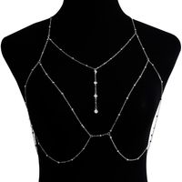 Wholesale Jewelry Simple Style Solid Color Metal Rhinestones Body Chain sku image 5