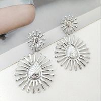 1 Pair Vacation Square Maple Leaf Heart Shape Plating Alloy Drop Earrings sku image 2