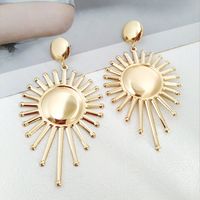 1 Pair Vacation Square Maple Leaf Heart Shape Plating Alloy Drop Earrings sku image 4