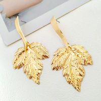 1 Pair Vacation Square Maple Leaf Heart Shape Plating Alloy Drop Earrings sku image 15