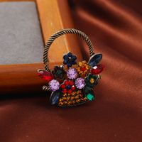 Retro Flower Alloy Inlay Artificial Crystal Artificial Pearls Women's Brooches main image 6