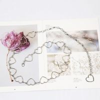 Wholesale Jewelry Sweet Leaf Heart Shape Alloy Metal Waist Chain sku image 1