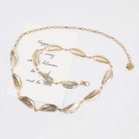 Wholesale Jewelry Sweet Leaf Heart Shape Alloy Metal Waist Chain sku image 4