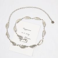 Wholesale Jewelry Sweet Leaf Heart Shape Alloy Metal Waist Chain sku image 3