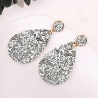 1 Pair Retro Water Droplets Pu Leather Drop Earrings main image 3