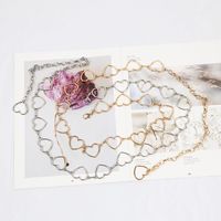 Wholesale Jewelry Sweet Leaf Heart Shape Alloy Metal Waist Chain main image 1