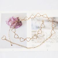 Wholesale Jewelry Sweet Leaf Heart Shape Alloy Metal Waist Chain sku image 2