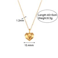 French Style Simple Style Heart Shape Stainless Steel Plating 18k Gold Plated Earrings Necklace main image 5