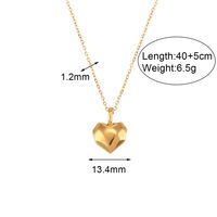 French Style Simple Style Heart Shape Stainless Steel Plating 18k Gold Plated Earrings Necklace sku image 1