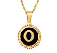 Fashion Letter Titanium Steel Enamel Plating Pendant Necklace 1 Piece sku image 16