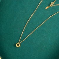 Elegant Simple Style Round Titanium Steel Plating 18k Gold Plated Pendant Necklace main image 2