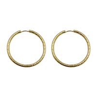 1 Pair Simple Style Round Polishing Plating 304 Stainless Steel 14K Gold Plated Hoop Earrings main image 2