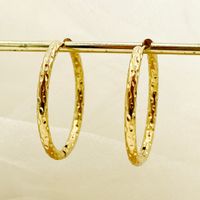 1 Pair Casual Simple Style Circle Polishing Plating 304 Stainless Steel 14K Gold Plated Hoop Earrings main image 3