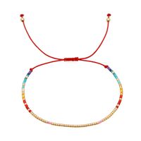 Simple Style Geometric Colorful Stainless Steel Glass Beaded Bracelets sku image 1