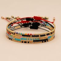 Simple Style Geometric Colorful Stainless Steel Glass Beaded Bracelets main image 3