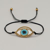 Ethnic Style Devil's Eye Glass Rope Knitting Unisex Drawstring Bracelets sku image 1