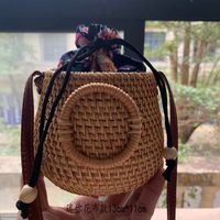 Women's All Seasons Rattan Ethnic Style Straw Bag sku image 5