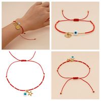 Estilo Clásico Ojo Del Diablo Estrella Forma De Corazón Vidrio Soga Mujeres Pulsera main image 9